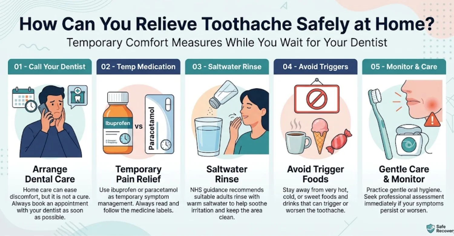 Ibuprofen vs Paracetamol for Toothache infographic